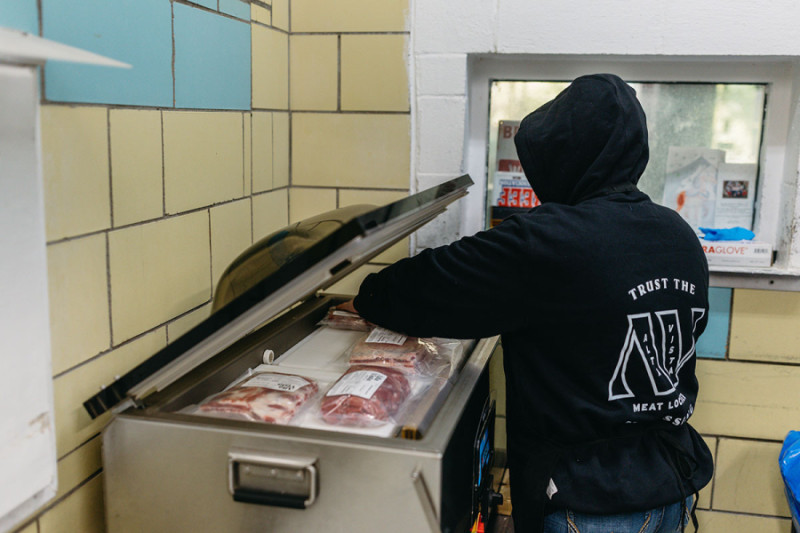 Processing Kansas grown meat in Alta Vista Shop Kansas Farms